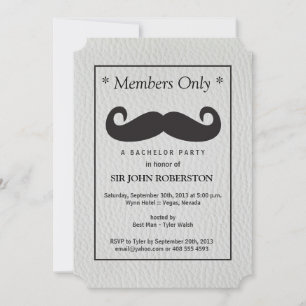 Leden Only Bachelorfeest Nep Leer Kaart