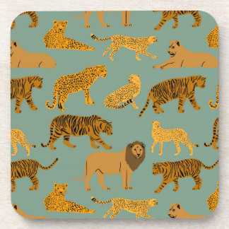 Leden-, tijger- en luipatroon bier onderzetter