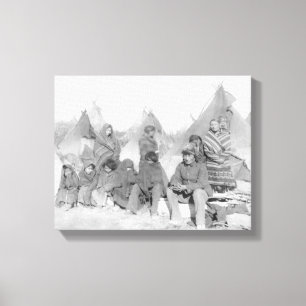 Leden van Big Foot's Band overleven Canvas Afdruk