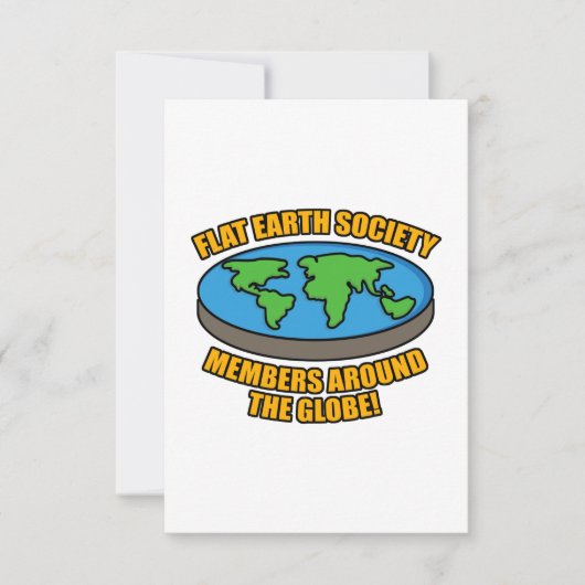 Leden van de Flat Earth Society Kaart (Voorkant)