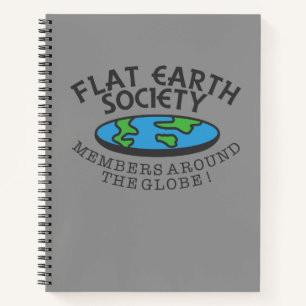 Leden van de Flat Earth Society rond de Wereldbol Notitieboek