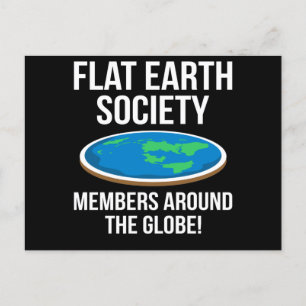Leden van de Flat Earth Society rond het Wereldbol Briefkaart