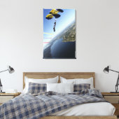 Leden van het parachuteteam van de Amerikaanse mar Canvas Afdruk (Insitu (Slaapkamer))