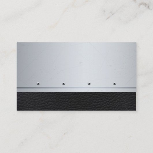 Leder | Achtergrond metallische rivieren | Uitvoer Visitekaartje (Achterkant)