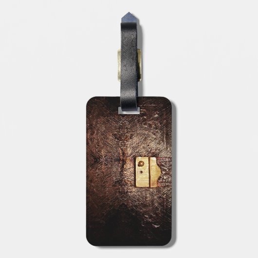  leder bagagelabel (Achterkant verticaal)