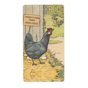 leder Boerderij Verse eieren Etiket