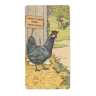 leder Boerderij Verse eieren Etiket