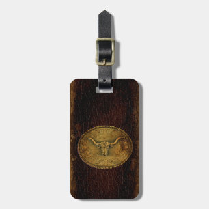 Leder Buckingsteer Bagagelabel