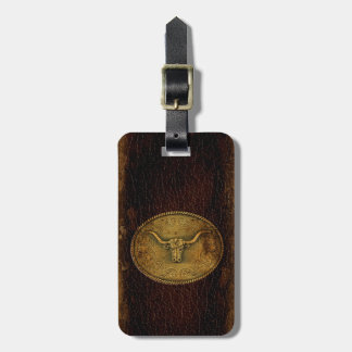 Leder Buckingsteer Bagagelabel