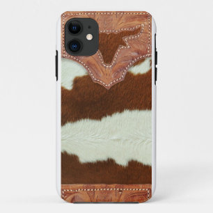 Leder en Koeienhuid van cowboy iPhone 11 Hoesje