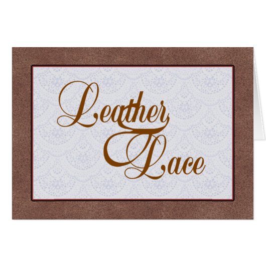 Leder- en lace-bruiloft (Voorkant Horizontaal)