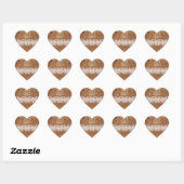 leder- en lakmonogram-envelop hart sticker (Vel)