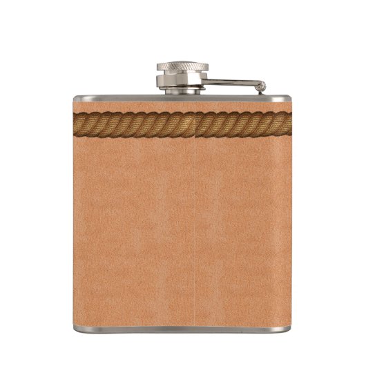 Leder en lendeerkolf voor eigen gebruik heupfles (Achterkant)