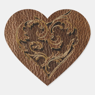 Leder-kijk-hart Hart Sticker