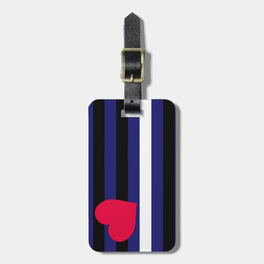 Leder Latex en BDSM Pride Flag Bagagelabel (Voorkant verticaal)