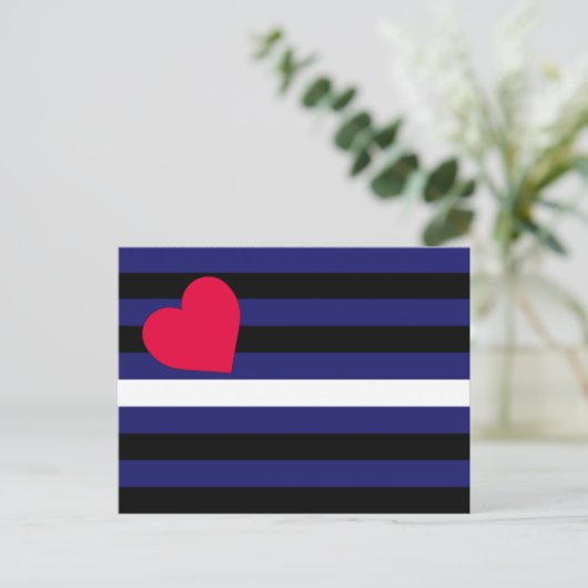 Leder Latex en BDSM Pride Flag Briefkaart (Staand voorkant)