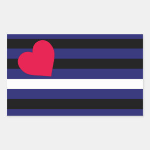 Leder Latex en BDSM Pride Flag Rechthoekige Sticker