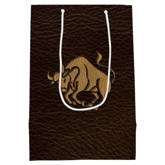 Leder-look Taurus Medium Cadeauzakje (Achterkant)