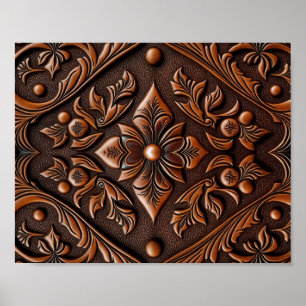 Leder met adercoating poster