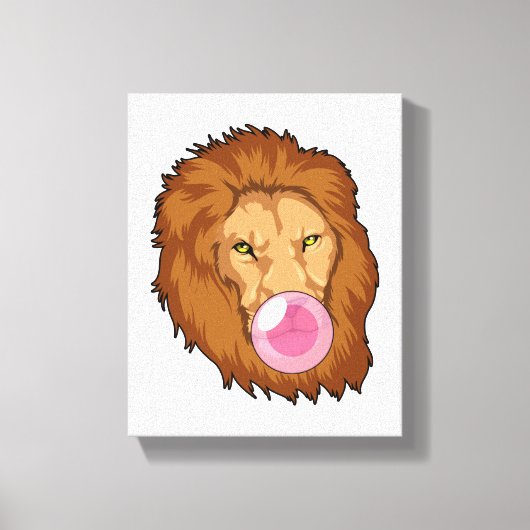 leder met bubbelgom canvas afdruk (Voorkant)