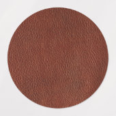 Leder Middelgrote cirkel Waterdicht Etiket (1,5 in Labels (Design 1)