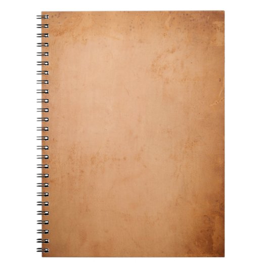 leder-oude Tan-textuurachtergrond van 1800s Notitieboek (Voorkant)