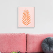 -leder-pasta roze Sinaasappel Canvas Afdruk (Insitu (Woonkamer))