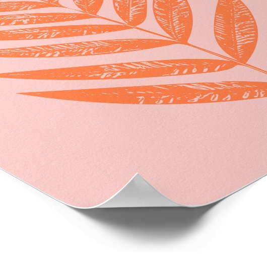 -leder-pasta roze Sinaasappel Poster (Hoek)