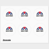 Leder Queer Pride Ronde Sticker (Vel)
