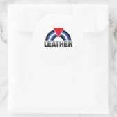 Leder Queer Pride Ronde Sticker (Tas)