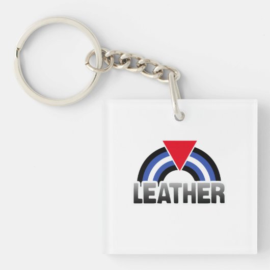 Leder Queer Pride Sleutelhanger (Voorkant)
