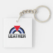 Leder Queer Pride Sleutelhanger (Achterkant)
