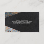 Leder | Roestig Metaal Visitekaartje (Achterkant)