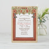 Leder & Suede Texture Art Huwelijksuitnodiging Kaart (Staand voorkant)