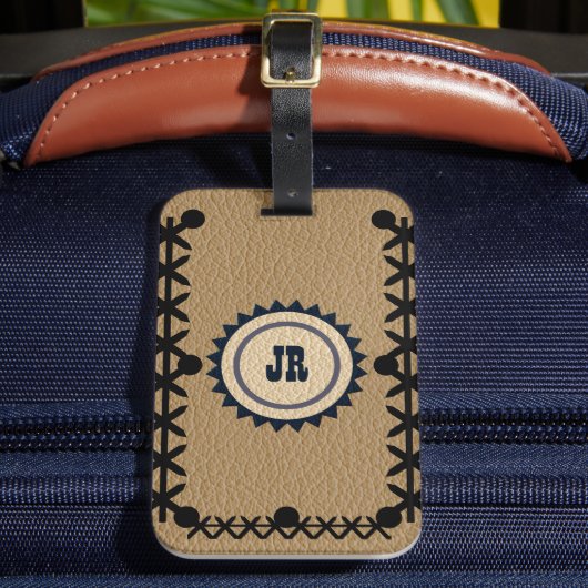 Leder van Zuidwestelijke Stijl Kijk Bagagelabel (Voorkant Insitu 2)