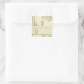 Leder Vierkante Sticker (Tas)