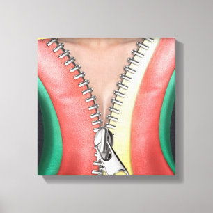 Leder ziet er uit als wandbekleding canvas afdruk