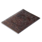 Lederboek van oude kernen notitieboek (Linkerzijde)