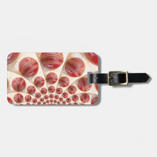 Lederen bal Rhythm Cricket Balls: Rhythmic Array Bagagelabel (Voorkant horizontaal)