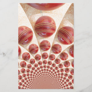 Lederen bal Rhythm Cricket Balls: Rhythmic Array Briefpapier