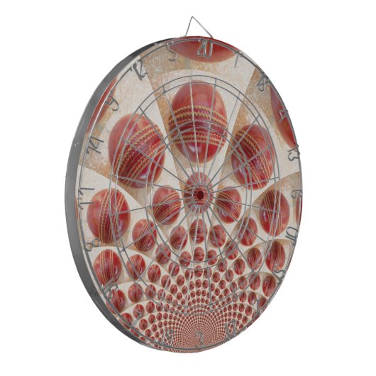 Lederen bal Rhythm Cricket Balls: Rhythmic Array Dartbord (Voorkant Links)