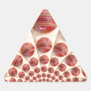 Lederen bal Rhythm Cricket Balls: Rhythmic Array Driehoek Sticker