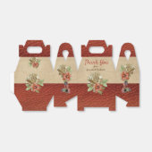 Lederen bloemen op Suede Bedankdoosjes (Uitgevouwen)