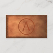 Lederen briefkaart A Visitekaartje (Achterkant)