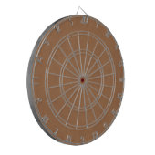lederen bruine perkament Sjabloon blanco Dartbord (Voorkant Links)