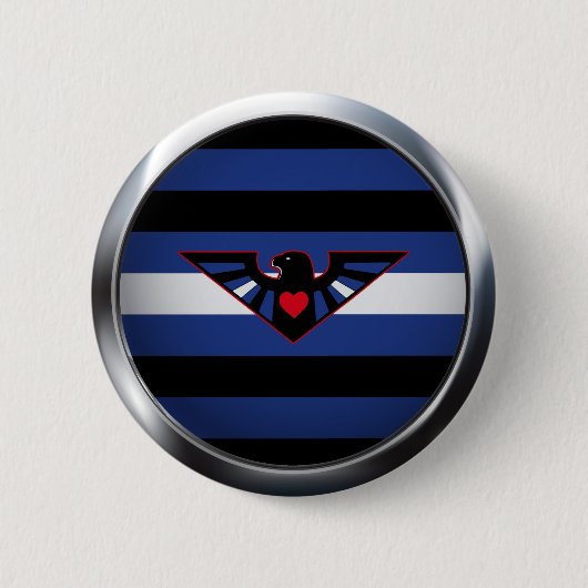 LEDEREN EAGLE PRIDE MEDAILLON RONDE BUTTON 5,7 CM (Voorkant)