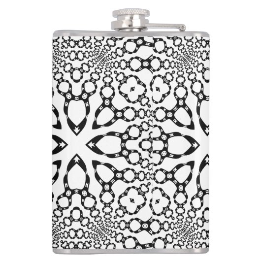 Lederen harnas geometrie personaliseren heup kolf heupfles (Achterkant)