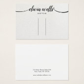 Lederen kalligrafie Haarklemscherm Visitekaartje (Voorkant /achterkant)