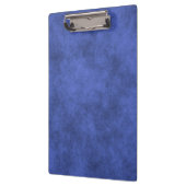 Lederen kijken naar overgegoten blauw klembord (Links)