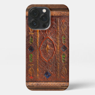 Lederen look iPhone 13 Pro Slim Fit Hoesje, glanze Hoesje